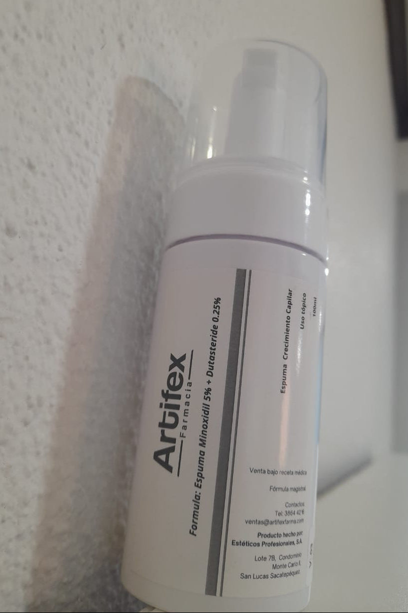 Espuma Minoxidil 5% + Dutasteride 0.25% (VENTA BAJO RECETA MEDICA)