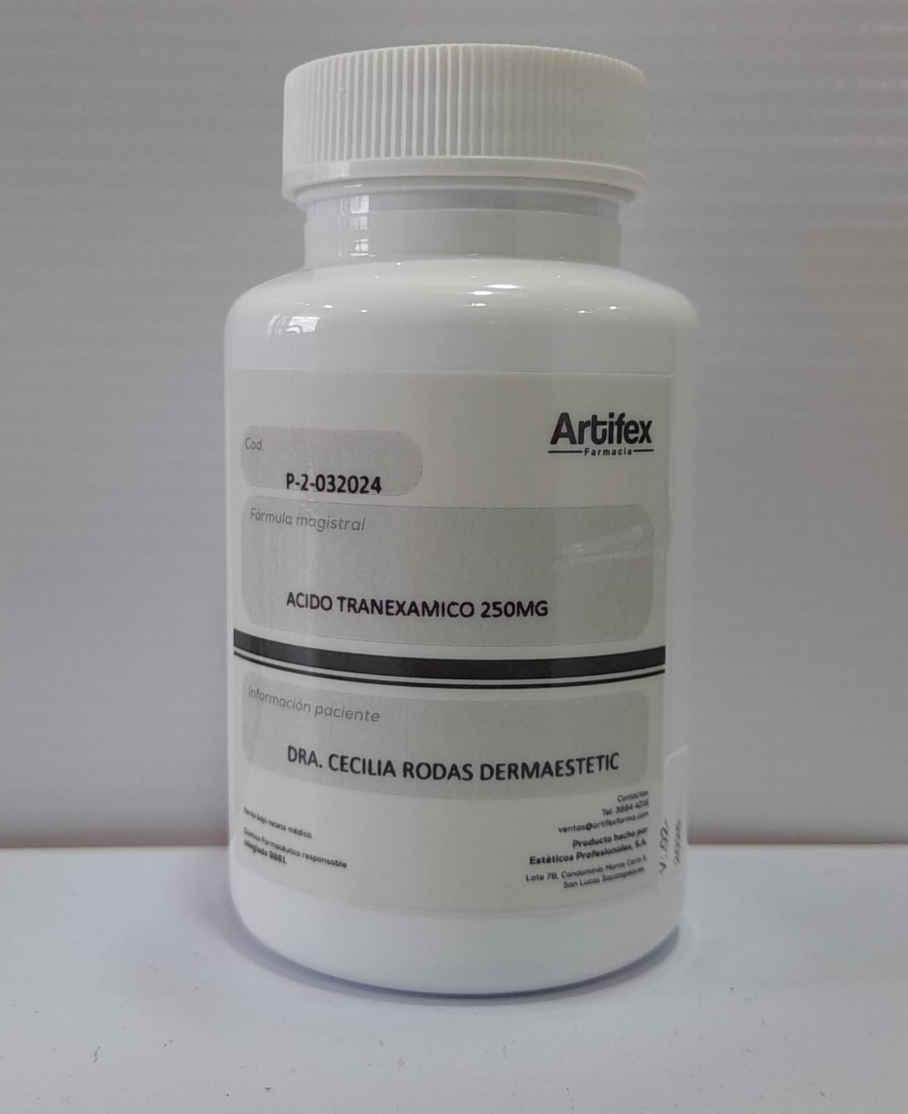 Acido tranexámico 250MG (VENTA SOLO CON RECETA MEDICA)