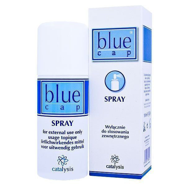Blue cap spray