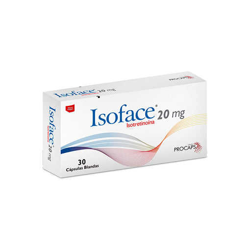 Isoface 20 mg (VENTA BAJO RECETA MEDICA Y DEBES PRESENTAR FORMULARIO DE PACIENTE)