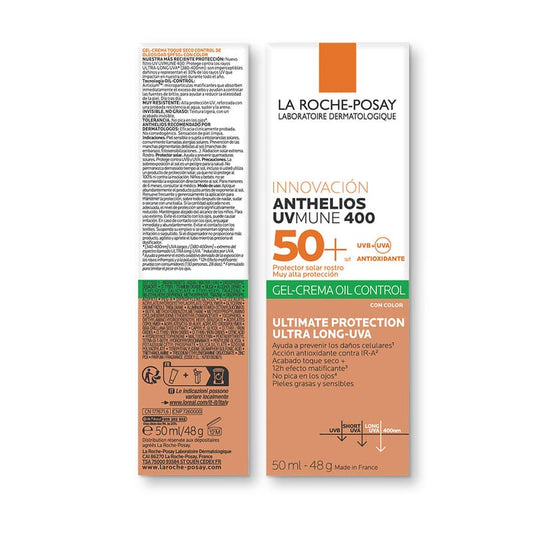 LA ROCHE POSAY Anthelios UV Mune 400 SPF50+ Oil Control Gel Crema Con Color