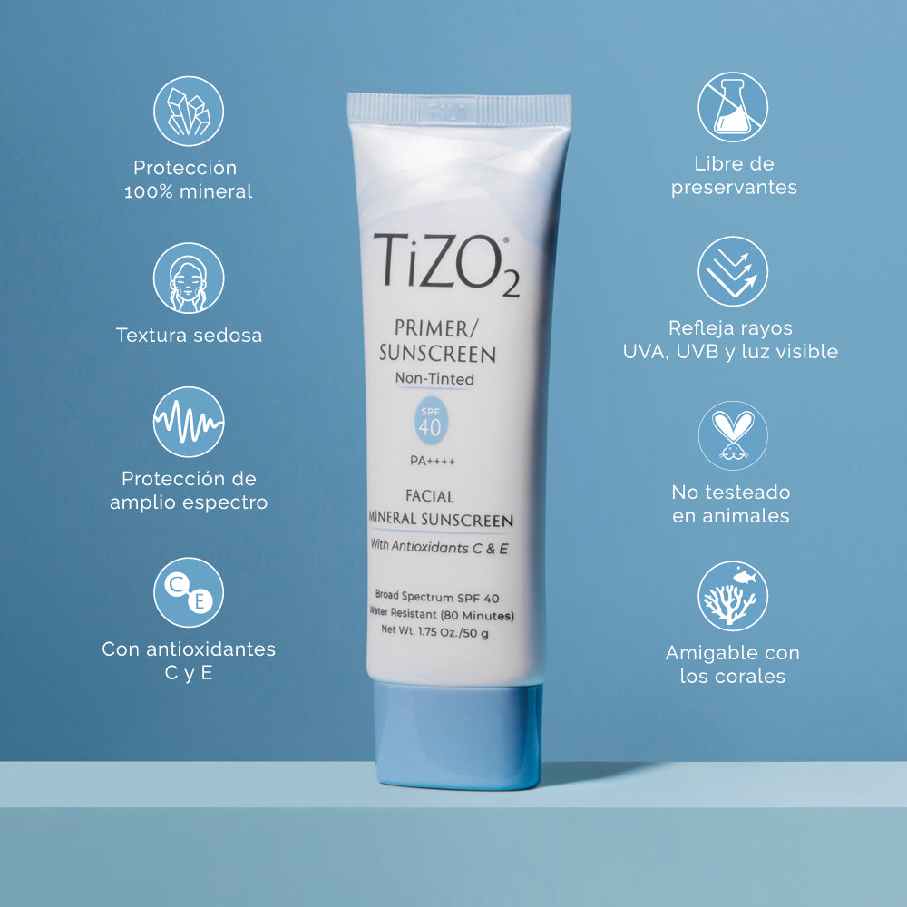 TIZO 2 PRIMER/SUNSCREEN NON-TINTED SPF 40